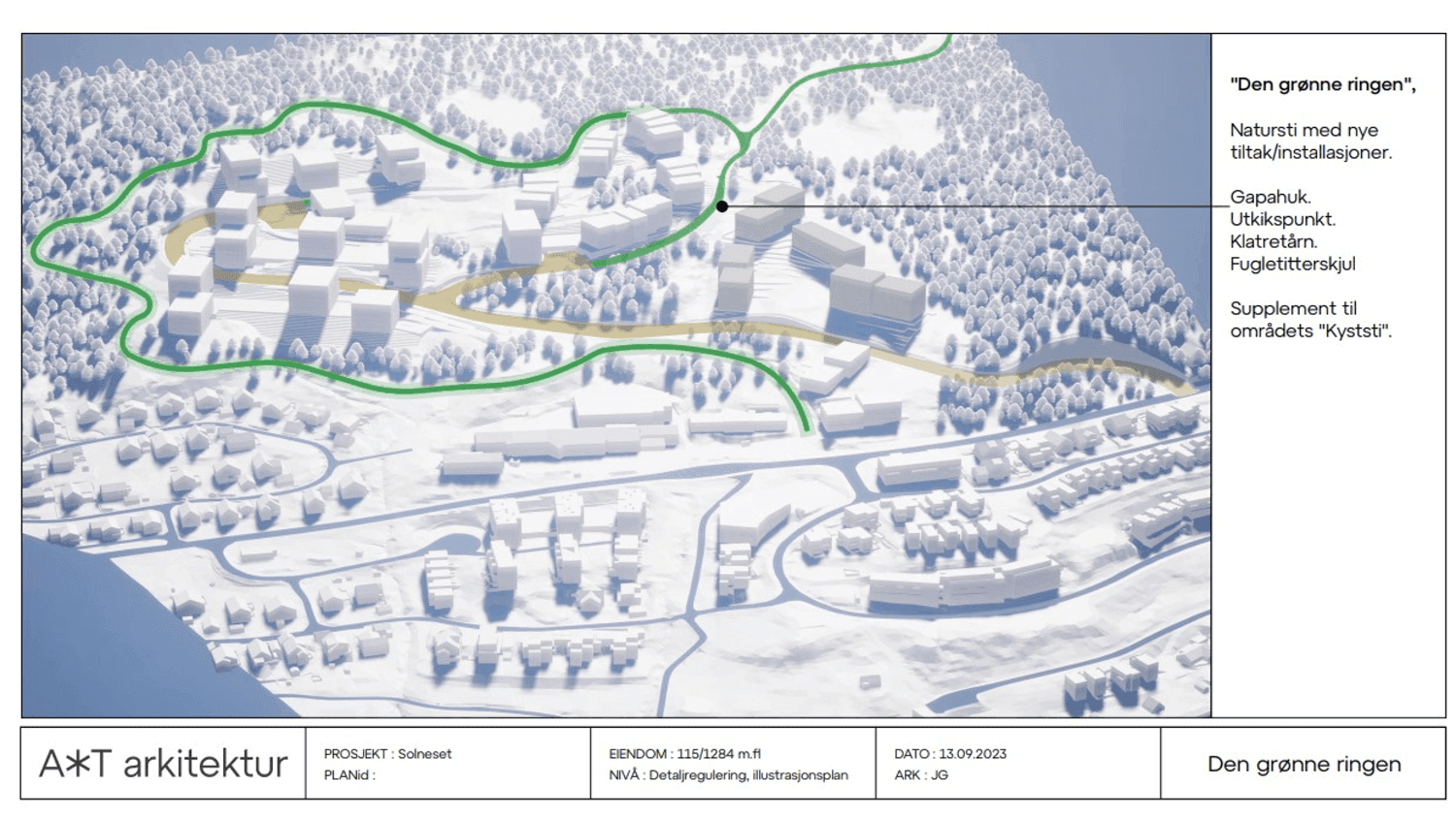 Her ser du hvordan den grønne ringen slynger seg rundt Vestskogen.